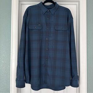 Poncho The Blue Goose Flannel Button Down Shirt Size XL